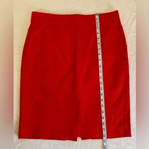 J. Crew The Pencil Skirt Sz 8 Red, Office, Casual, Date, Cocktail,
